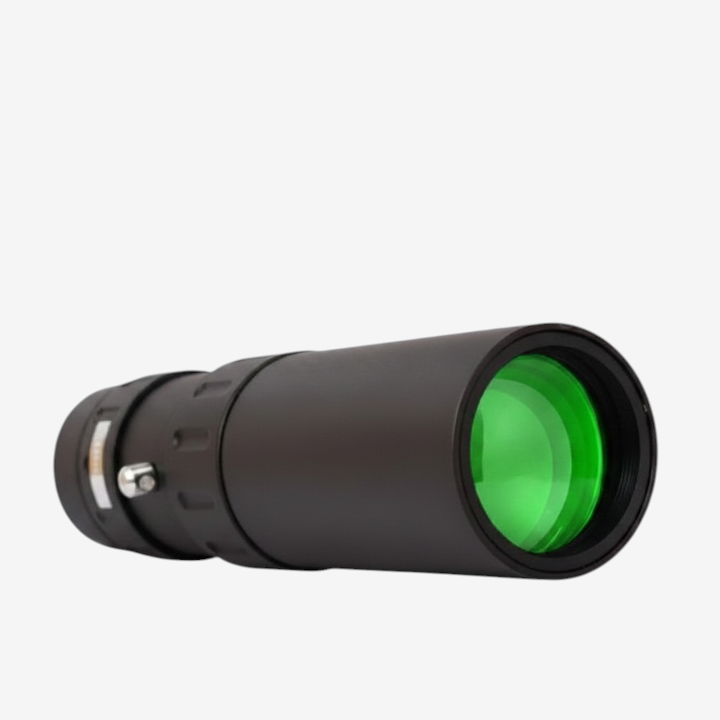 Monoculaire exotelos noir 10-300x40 en métal avec objectif à revêtement vert FMC pour randonnée et observation
