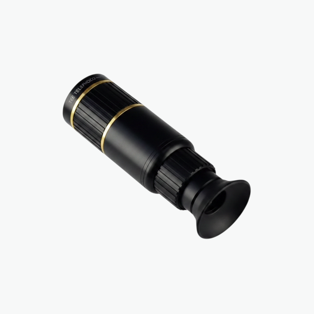 Monoculaire exotelos 22x compact en aluminium noir avec prisme BAK4 pour observation haute définition