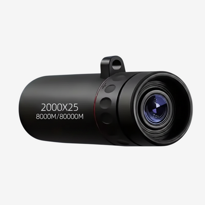 Télescope monoculaire noir exotelos 2000x25 compact pour observation longue portée et photographie smartphone