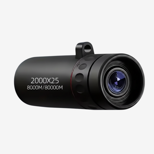 Télescope monoculaire noir exotelos 2000x25 compact pour observation longue portée et photographie smartphone