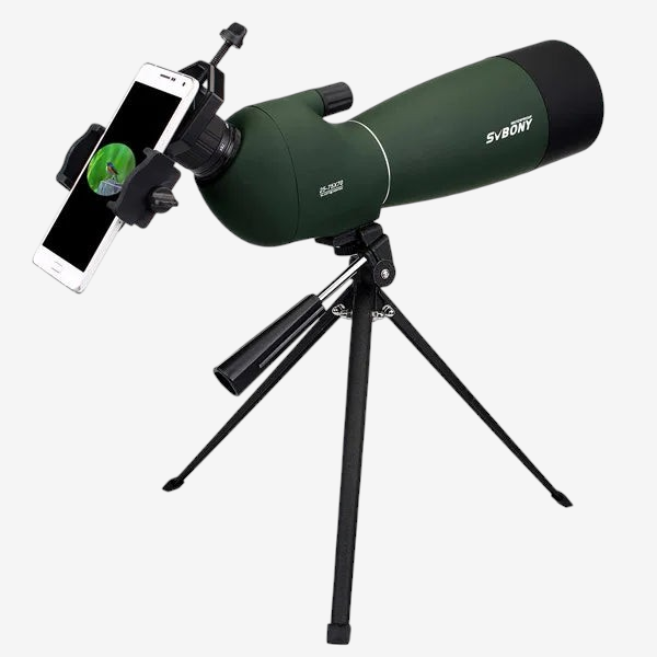 Longue-vue exotelos SVBONY SV28 verte avec trépied et adaptateur smartphone pour observation ornithologique
