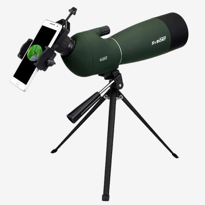 Longue-vue exotelos SVBONY SV28 verte avec trépied et adaptateur smartphone pour observation ornithologique