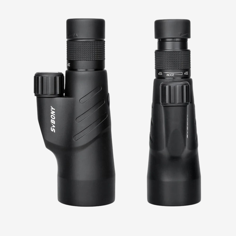 Monoculaire exotelos SVBONY SV45 10-30x50 noir avec dimensions techniques pour observation haute performance