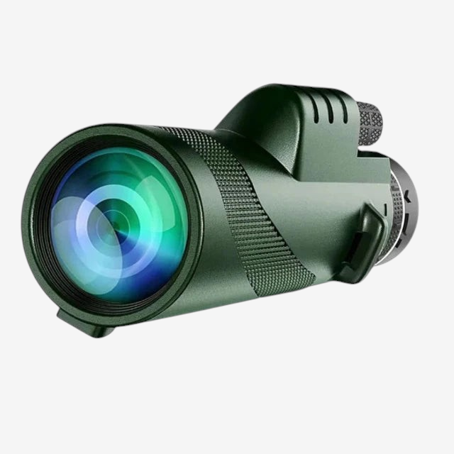 Monoculaire exotelos 80x100 haute puissance vert avec optique BAK4 et revêtement multicouche pour observation longue portée