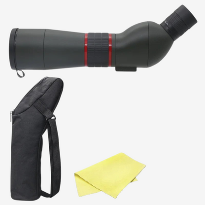 Longue-vue exotelos 16-48x65 HD avec zoom, prisme BK7, étanche, livrée avec sac de transport et chiffon de nettoyage