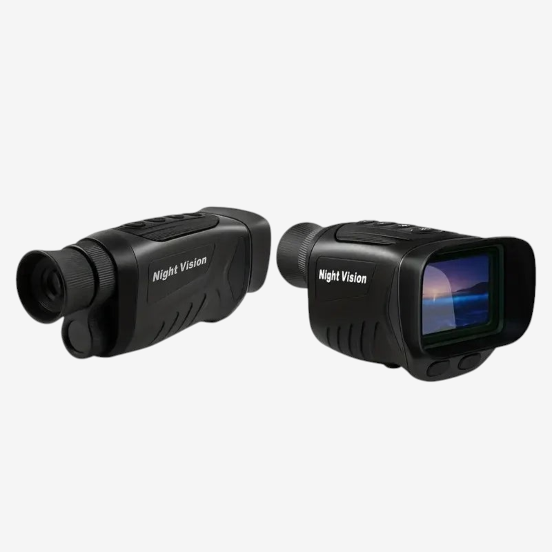 Monoculaire de vision nocturne exotelos noir avec écran IPS, zoom 6x et capacités photo vidéo haute résolution