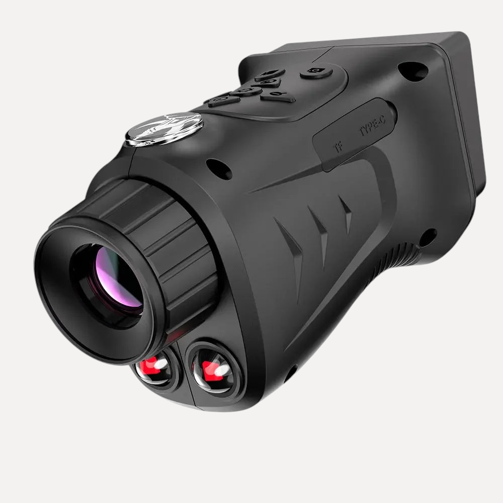 Monoculaire de vision nocturne exotelos NV308 4K noir avec zoom 18x et capteurs infrarouges pour la chasse