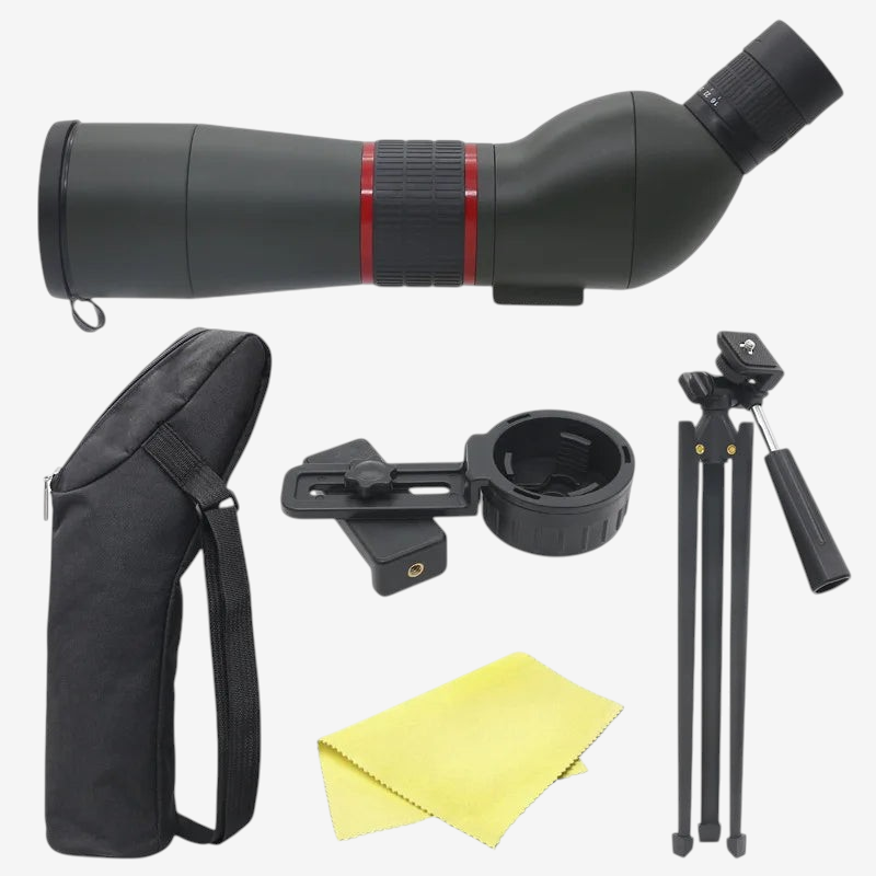 Kit longue-vue exotelos 16-48x65 HD avec trépied, adaptateur smartphone et sac de transport pour observation nature
