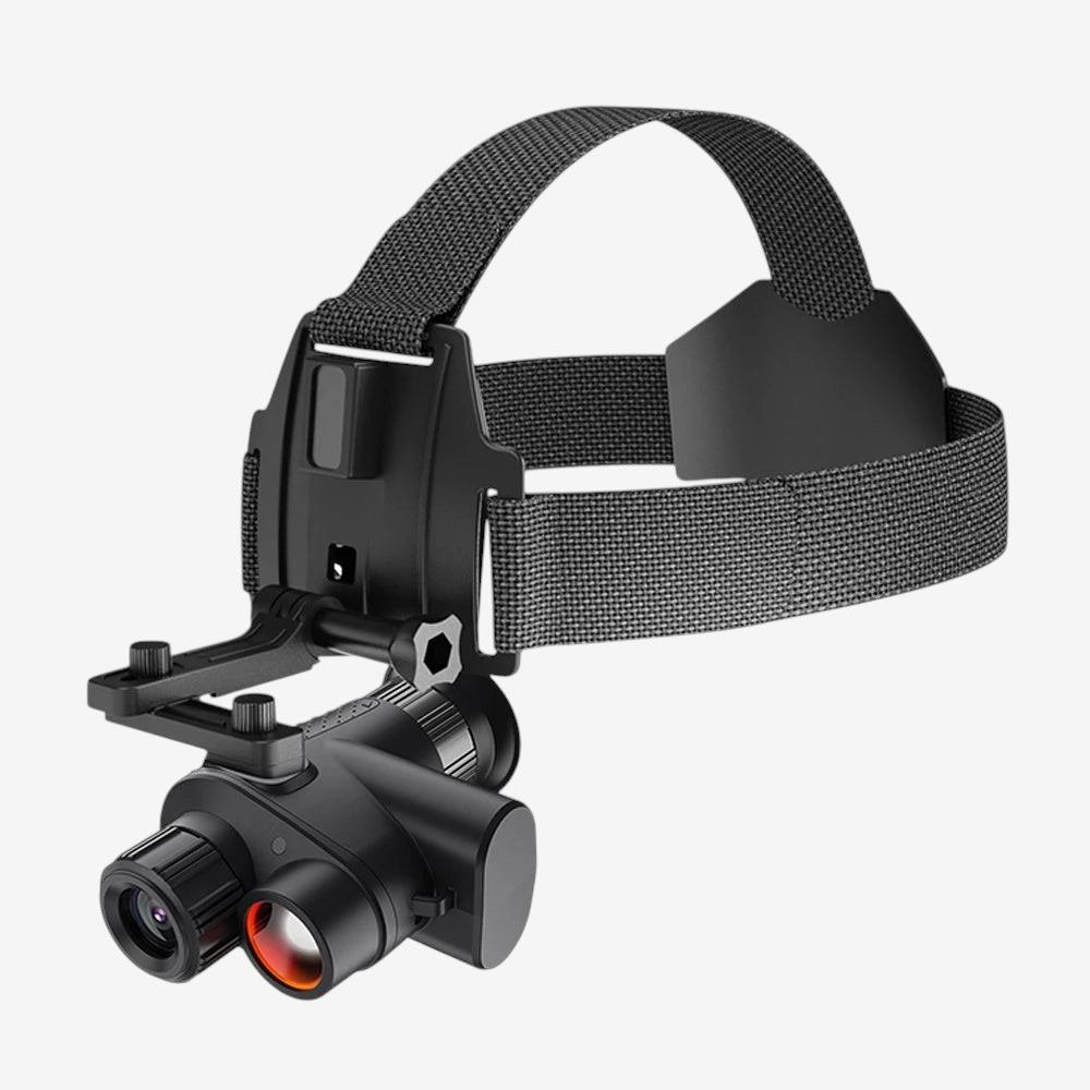 Monoculaire de vision nocturne tactique 4K Ponbos NV4500 avec monture tête réglable, vendu par exotelos.