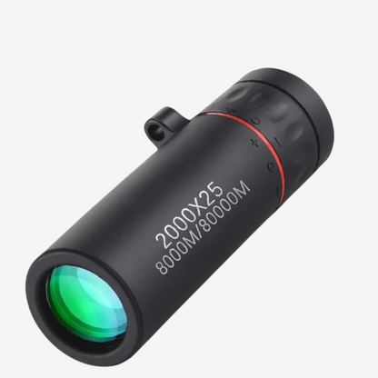 Monoculaire exotelos noir compact avec optique traitée verte pour observation longue distance en extérieur