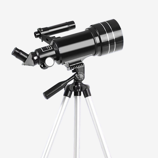 Télescope réfractant exotelos 30070 noir avec trépied pour l'observation de la lune et des étoiles