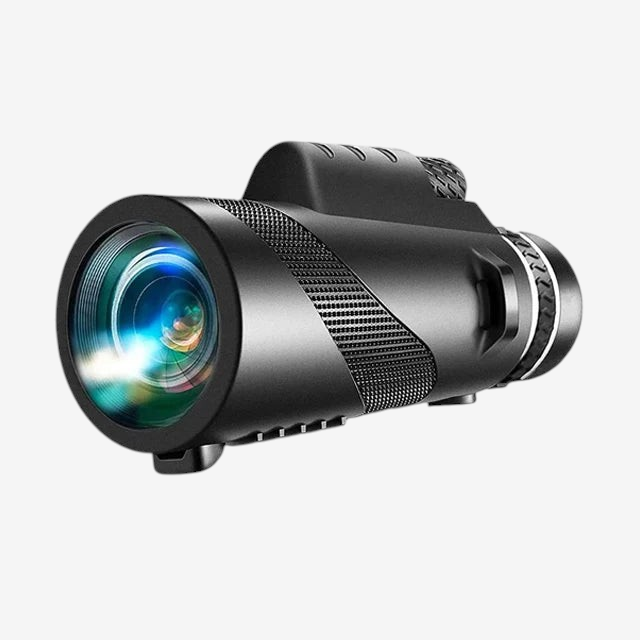 Monoculaire exotelos 80x100 noir avec optique BAK4 et revêtement multicouche pour observation longue distance