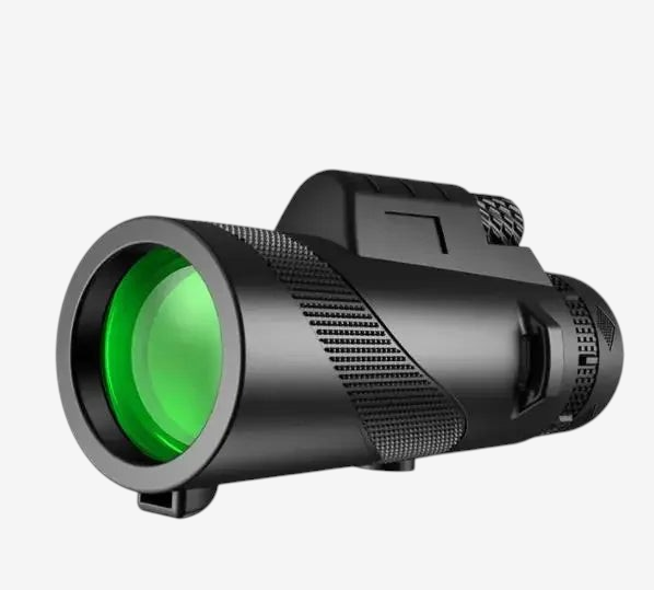 Monoculaire HD exotelos 80x100 noir avec objectif 40mm et prisme BAK4 pour observation nature et faune