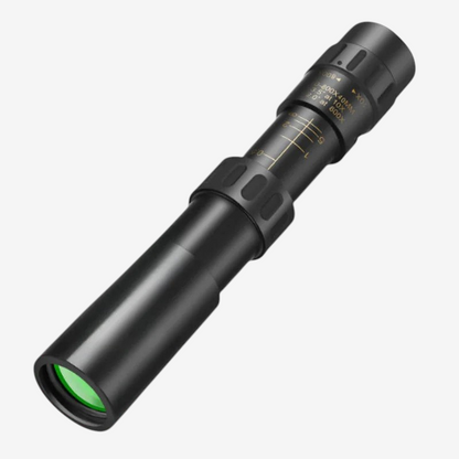 Monoculaire exotelos noir 10-300x40 en métal avec zoom extensible et lentille à revêtement vert pour la randonnée