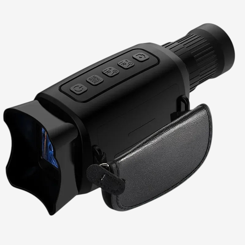 Monoculaire de vision nocturne numérique exotelos noir avec zoom 16x, écran HD et dragonne pour observation nocturne