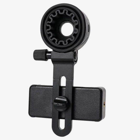 Adaptateur smartphone universel exotelos CM-8 noir avec ventouse pour télescope, monoculaire et jumelles