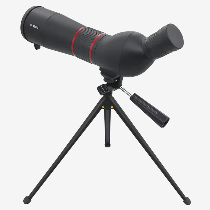 Longue-vue exotelos 16-48x65 HD avec trépied, oculaire incliné à 45 degrés pour observation ornithologique