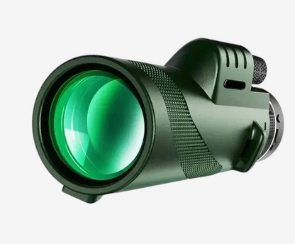 Monoculaire exotelos 80x100 vert avec objectif 40mm et prisme BAK4 pour observation nature haute définition