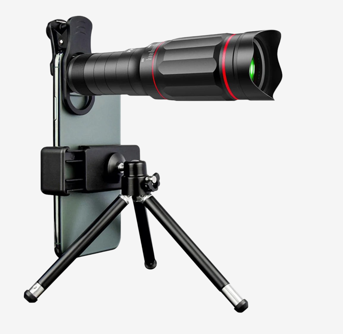 Téléobjectif HD 32x exotelos pour smartphone avec trépied, prisme BAK4 et revêtement FMC pour observation longue portée