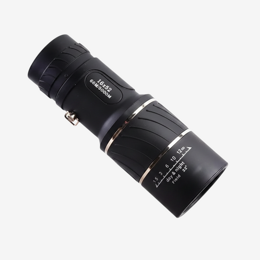 Monoculaire exotelos 16x52 noir avec mise au point réglable pour la randonnée et l'observation haute définition