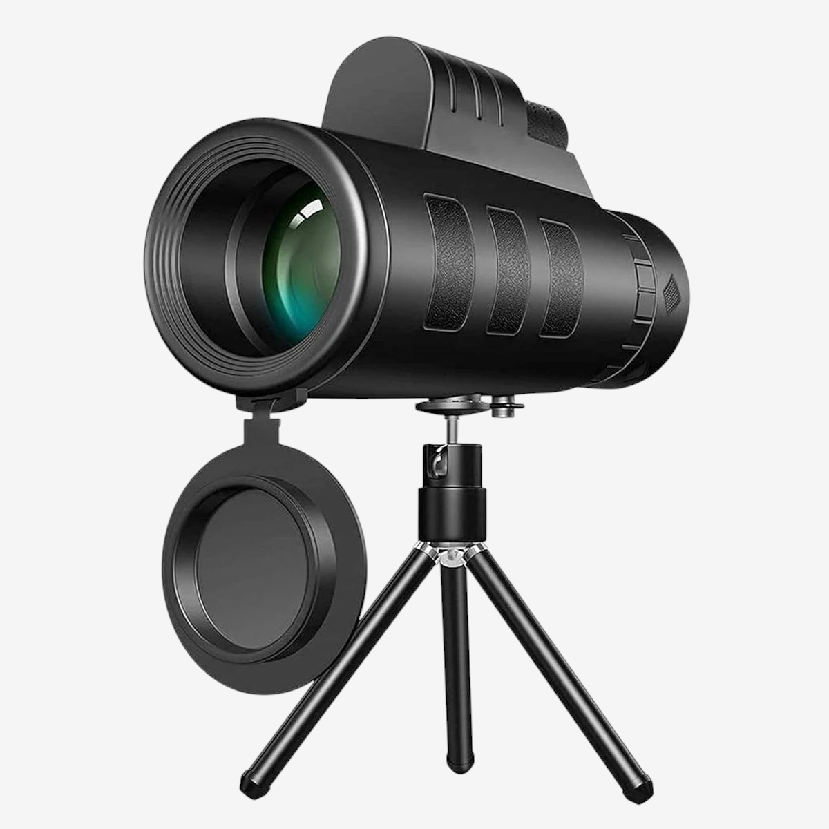 Monoculaire exotelos 40x60 noir avec optique FMC, monté sur trépied pour observation de la nature et astronomie