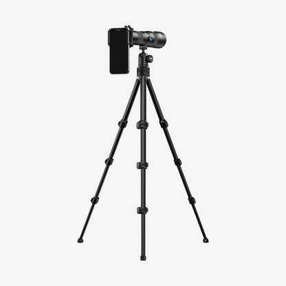 Téléobjectif exotelos APEXEL T60 20-60x monté sur smartphone et trépied noir pour photographie longue distance