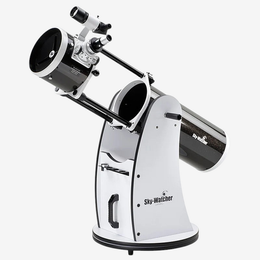 Télescope Dobsonien pliable Skywatcher 203mm sur monture azimutale blanche pour observation astronomique