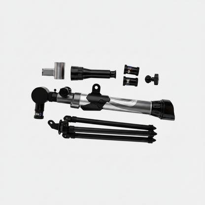 Kit télescope enfant exotelos avec trépied, trois oculaires et chercheur, idéal pour l'initiation à l'astronomie