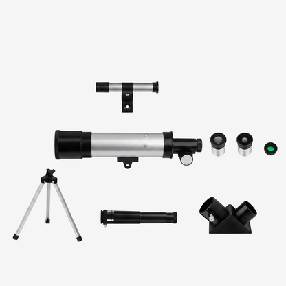 Kit télescope enfant exotelos F36050 HD avec trépied en aluminium, oculaires, lentilles et chercheur d'étoiles