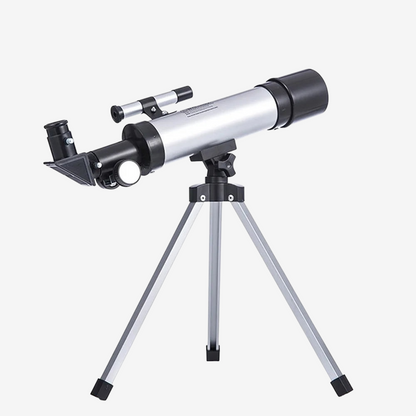 Télescope astronomique exotelos F36050 pour enfant avec trépied en aluminium, idéal pour observer la Lune et les étoiles