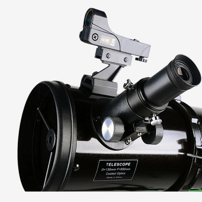 Télescope newtonien Skywatcher AZ-EQ Avant 130P noir avec chercheur point rouge et porte-oculaire chez exotelos