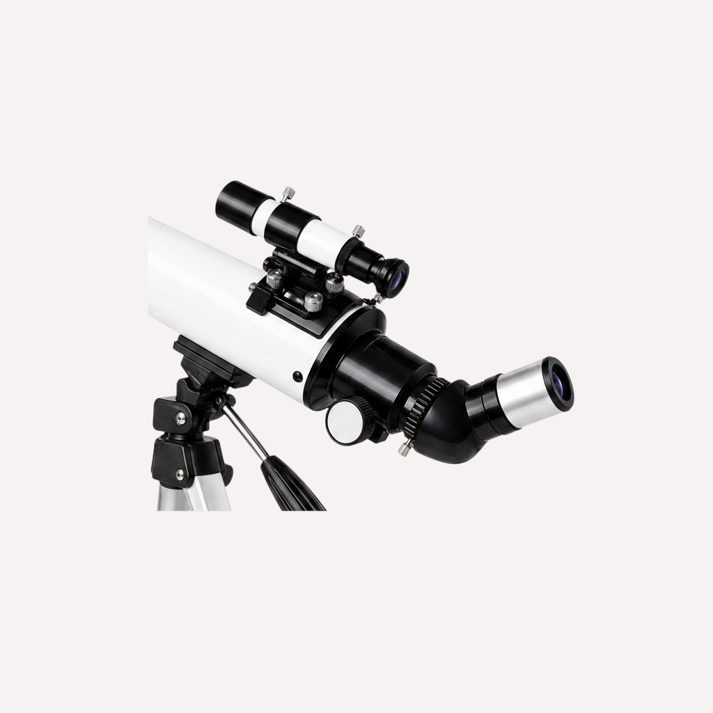 Télescope réfracteur exotelos 70/700mm blanc avec chercheur et oculaire pour observation astronomique précise