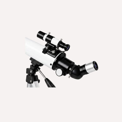 Télescope réfracteur exotelos 70/700mm blanc avec chercheur et oculaire pour observation astronomique précise