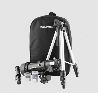 Télescope réfracteur Celestron Travel Scope 70 avec trépied, accessoires et sac à dos chez exotelos