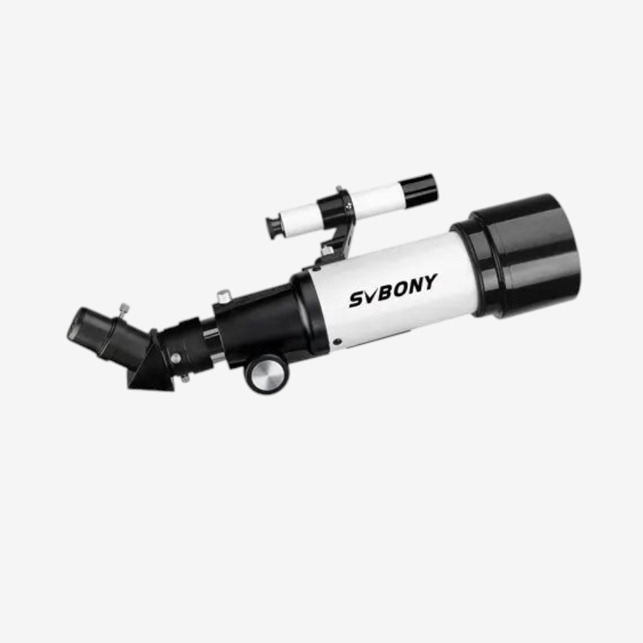 Télescope réfracteur exotelos SVBONY SV501P blanc et noir avec lunette de visée pour débutants