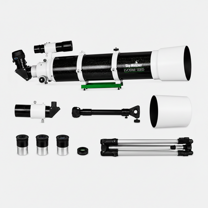 Télescope astronomique exotelos Skywatcher EVO120ED avec accessoires, optique ED 120mm et accessoires de montage